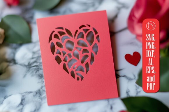Download Paper Cut Valentine's Card SVG Cut File - Card Collection