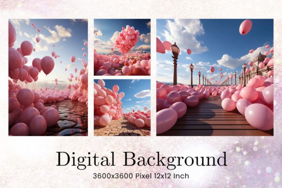 Download Balloon Party Studio Backdrop Overlays - Balloon party Collection
