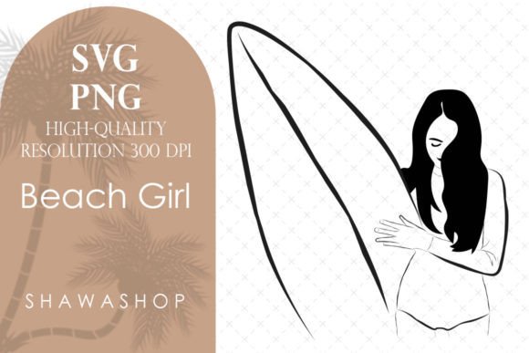 Download Beach Girl Outline - Girl outline Collection
