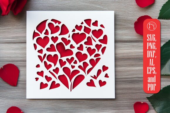 Download Paper Cut Valentine's Card SVG Cut File - Card Collection