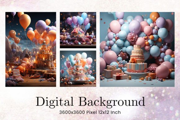 Download Balloon Party Studio Backdrop Overlays - Balloon party Collection