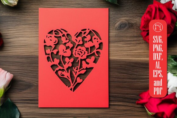 Download Paper Cut Valentine's Card SVG Cut File - Card Collection