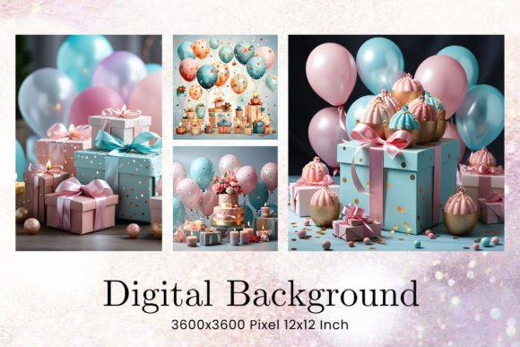 Download Balloon Party Studio Backdrop Overlays - Balloon party Collection