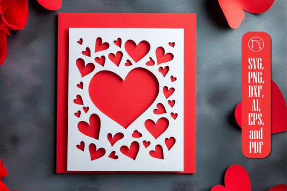 Download Paper Cut Valentine's Card SVG Cut File - Card Collection