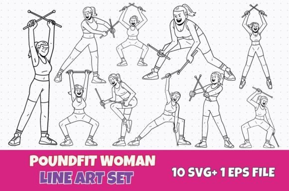 Download Poundfit Girl Outline Coloring Page Svg - Girl outline Collection