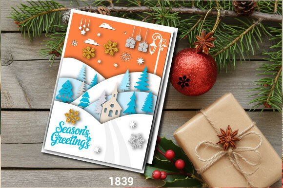 Download Multi Layer Christmas Gift Card SVG 1839 - Card Collection