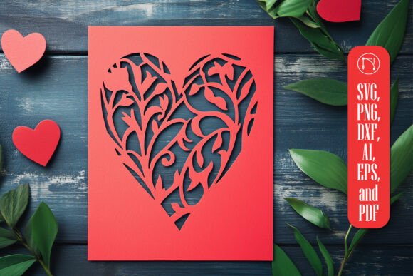 Download Paper Cut Valentine's Card SVG Cut File - Card Collection