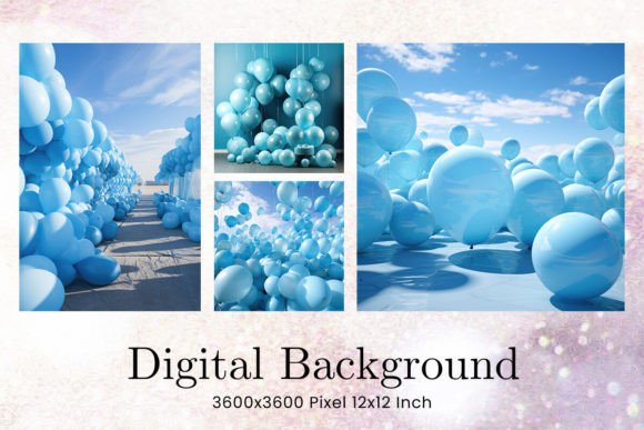 Download Balloon Party Studio Backdrop Overlays - Balloon party Collection