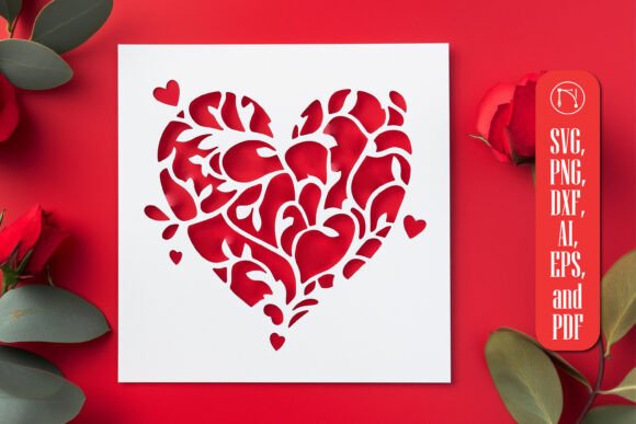 Download Paper Cut Valentine's Card SVG Cut File - Card Collection