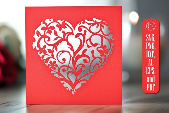 Download Paper Cut Valentine's Card SVG Cut File - Card Collection